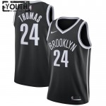 Brooklyn Nets Trikot Cameron Thomas 24 Nike 2022-23 Icon Edition Schwarz Swingman - Kinder
